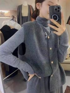 HUOLISI | Knit Vest Buttoned Layering