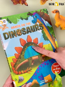BEAR TALE Kids Touch and Feel Book Dinosaur Sensory Learning Educational Picture Book for Toddlers