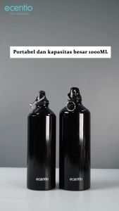 ecentio Botol Minum Tumbler Bottle 750/1000ml Dengan Desain Anti Bocor Portable Berbahan Aluminum Untuk Berkuda Dan Olahraga