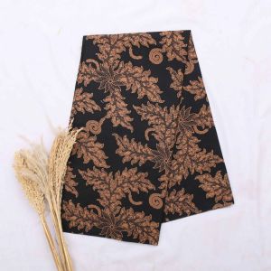 KAIN BATIK METERAN KATUN PRIMA COKLATAN PRINTING HALUS BERKUALITAS PANJANG 2 METER LEBIH