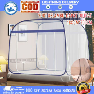 ( COD Dalam Stok ) kelambu anti nyamuk 180x200cm tebal jumbo tidur dewasa Yurt Kelambu Home kelambu tenda bayi baru lahir model baru klambu nyamuk lipat anti nyamuk