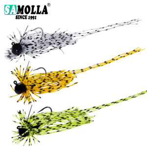 1pc Rubber Jig Skirt Jig With Lead Head Hook For Trout Perch Bass Fishing Accessory