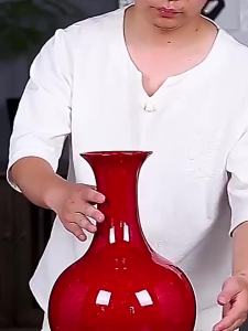 Red Traditional Luxury Chinese Decorative Vase