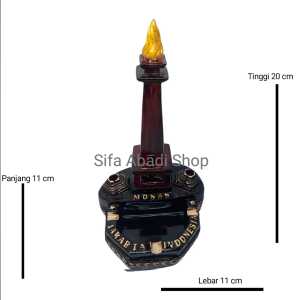 Asbak Murah Unik Aesthetic Motif Tugu Monas Warna Coklat