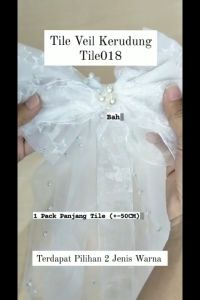 Aksesoris Tile Veil Buket Bunga - Kain Tile Veil Kerudung TILE018