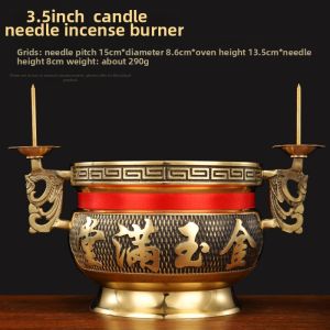 BINYUE | Large House Buddhist Altar Use Brass Incense Burner