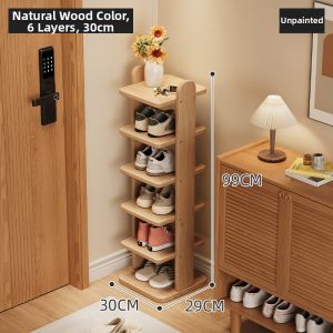ZHUSHANXIA | Solid Wood Small Space Saving Entryway Shelving Unit