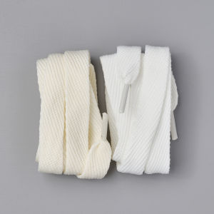 Dây Giày Thể Thao Màu Trắng Ngà Đơn Lớp Rộng 15 Inch Cho Nam Và Nữ Dây Giày Đế Bằng Họa Tiết Chéo Màu Trắng Ngà Dây Giày