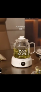 Oidire All Glass Healthy Kettle 1.2L Thickened Glass Thermostatic Teapot Household Thermos Multifunctional Small Pure Glass Kettle Gift ODI-HC03