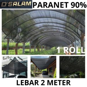 ( 1 ROLL ) PARANET 90% GRADE A LEBAR 2 METER | JARING ANTI UV | PENEDUH | DEKORASI TAMAN | SHADE NET