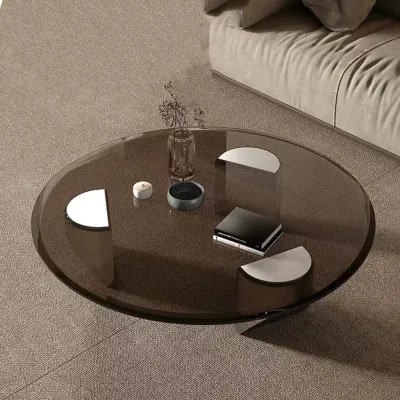 Minimalist Modern Luxe Tempered Glass Coffee Table