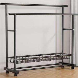 GUANGMANZHI | Thick Double Rod Movable Floor-standing Coat Rack