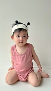 Vải Modal tự nhiênÁo liền quần không tay cho trẻ sơ sinh quần áo trẻ em mùa hèChất liệu thân thiện môi trường và tốt cho sức khỏe áo ngủ dạng ba lỗ cho bé mát mẻ và mềm mại