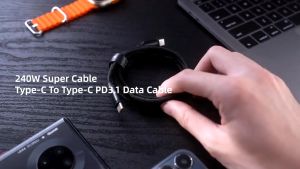 [New] MCDODO PD4.0 USB-C 240W Super Charging Cable | CA-368 5A Fast Charge Data Cable C to C Quick Transfer 1.2m Nylon Braided Laptop 1.2m Accessories Phone Kabel Charger