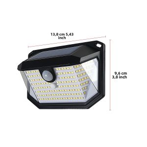 Đèn Tường Năng Lượng Mặt Trời Siêu Sáng Ngoài Trời IP65 Chống Nước Đèn Pha LED Với 3 Chế Độ Sử Dụng Năng Lượng Mặt Trời Cho Chiếu Sáng Sân Vườn Đường Phố