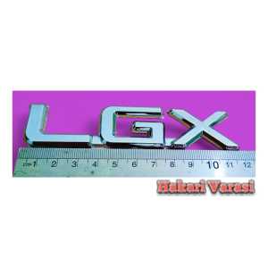 Emblem tulisan LGX warna CHROM Silver untuk mobil Kijang Kapsul LGX lengkap dengan perekag yang kuat Car aksesori