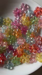 100 pcs Acrylic flower beads size 13 mm for diy beading jewelry accessories Mix colors