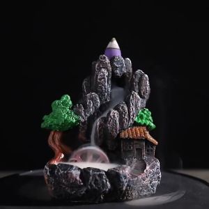 Backflow Incense Burner Resin Waterfall Incense Holder Insence Cone Holder Insense Burner Holder Home Decor