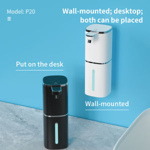 400ML Light Display Wall-Mounted Or Desktop 4-Levels Adjustable Induction Infrared Electric Automatic Smart Sense Soap Dispenser