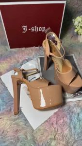 jzs high heels Pageant Shoes glossy Finish 6.5 inches" Heels Womens Shoes - Classy Elegant 999-6