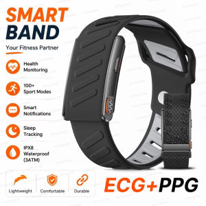 GUHUAVMI | Vòng Đeo Tay Thông Minh Phân Tích Sức Khỏe ECG+HRV Chống Nước 3ATM 100+ Chế Độ Thể Thao Thiết Bị Theo Dõi Thể Dục Không Màn Hình Với Phân Tích Thành Phần Cơ Thể Bằng AI