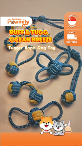 Ruff n Tugg Ocean Breeze – Aqua Blue & Mint Green Tugger Rope Toy for Small to Medium Breed Dogs