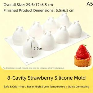 daily1Pcs Silicone Mold Raspberry Fruit Series Cake Mango Baking Mousse Mould Strawberry French Dessert Mousse Mold