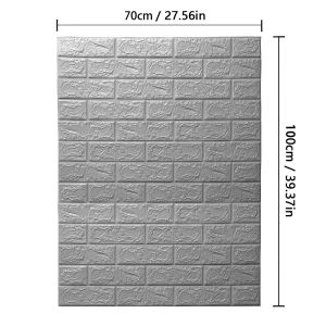 Waterproof Wall Sticker Self Adhesive Panels European style 3D Wallpaper on the Wall for Home Decoration Faux Brick Pattern