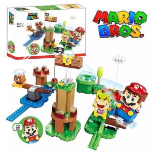 Compatible lego mario adventure 71360 super marie building block toy boy 6 years old puzzle gift