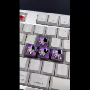 1 Cái Nhiều Màu Sắc Trong Mờ Ngôi Sao Phi Hành Gia Keycap Cho Bàn Phím Cơ Chất Lượng Cao Dễ Thương Trục Chữ Thập Phím Mũ Phụ Kiện