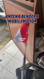 Antena Bendera Universal Model Jepit Untuk Motor Mobil Antena PS 50 Bahan Besi 1 Pcs
