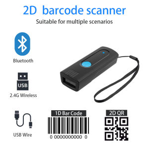 Long Distance Wireless BT  V5.0 Barcode Reader Small Pocket Scanner Devices Uploading to tablet on Phone Computer POS machine