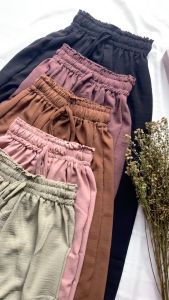 Kulot crinkle airflow/celana kulot polos panjang/kulot haighwaist ala korea