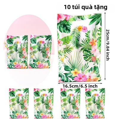 Túi Quà Tặng Hoa Hawaii Mùa Hè 10/20/50 Chiếc Túi Quà Tặng Tiệc Bãi Biển Nhiệt Đới Có Tay Cầm Cho Đồ Dùng Tiệc Sinh Nhật Chủ Đề Luau