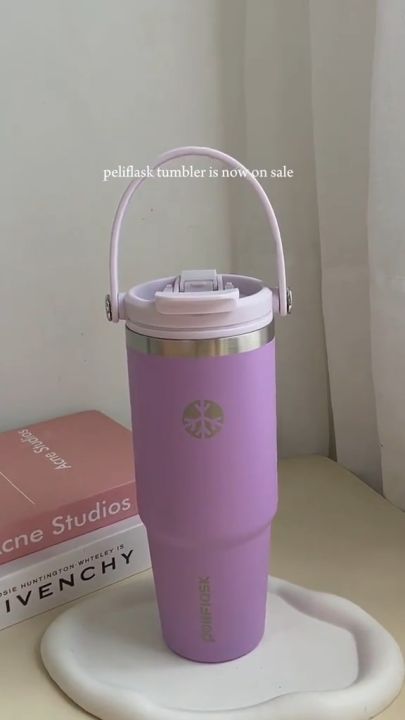Peliflask 600ML/900ML/1050MLThermal Glass  แก้วเก็บเย็น  แก้วเก็บความเย็น 304 สแตนเลส พร้อมหูหิ้ว ของแท้ แก้วเก็บอุณหภูมิร้อน