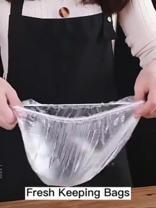 17KM 100/200/300pcs Disposable Bowl Cover Plastic Wrap Bag Food Grade Refridgerator leftovers Fresh-keeping