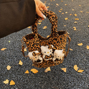 XIAOCHAOXIU | Fashionable Leopard Print Handbag and Crossbody Bag