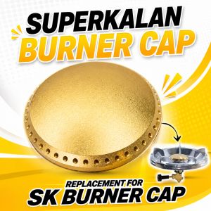 SUPERKALAN SHINEGAZ BURNER CAP REPLACEMENT - GOLDEN FINISH - REPLACEMENT FOR SK BURNER CAP - GAS STOVE ACCESSORY