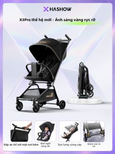 HAXIU | Xe Đẩy Trẻ Em Điều Chỉnh Ghế Gập Một Nhấn