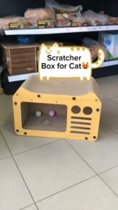 Pencakar Kayu Mainan Haiwan Peliharaan 2 & 3 Tingkat / 2 & 3 Level Wooden Pet Toys Scratcher Board