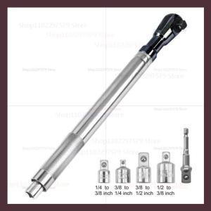 OLOEY | Chrome Vanadium Steel Telescopic Ratchet Wrench Square Adapter Set Household Auto Repair Quick Disassembly and Assembly Tool