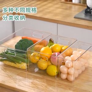 Refrigerator Organizer Bins Stackable Fridge Organizers Handle Can Bottle Vegetable Food Storage Rack Food Storage Box