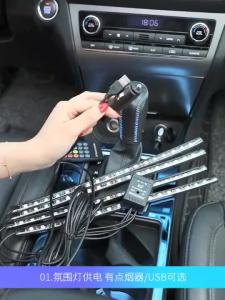 ✨ 2025 ✨ Car Atmosphere Light LedInterior Decorative Lights AppColorful Voice Control Remote Control Rhythm Lamp Modified Sole Atmosphere Light