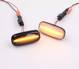 Kalynlun 2x Flowing Water Indicator Dynamic LED Side Marker Turn Signal Light For Land Rover Discovery 2 Defender TD5 Freelander 6X1Y4Z