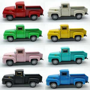 1:32 Classic Pickups Truck Simulation Car Model Alloy Pull Back Diecast Vehicle For Boys Children Christmas Decoration Toy
