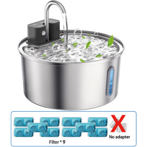 7L Large Capacity  Wireless Cat Dog Water Fountain Stainless Steel Pet Water Dispenser With Filter Dog Drinking Fountain For Cat