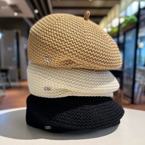 2024 New Popular Spring Beret Solid Hat Female Cap With Label Summer Hats For Women Top Quality Girls Boina Gift Wholesale
