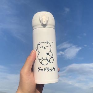 350ML Stainless Steel Thermo Bottle Coffee Cup Water Bottles for Childrens Little Bear Insulation Cup Hot and Cold Water Bottle