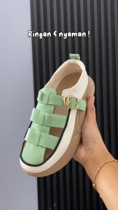 PINKEY P263 Summer Korean New Mesh Sepatu Sneakers Runner Wanita Slip On Import Sneaker