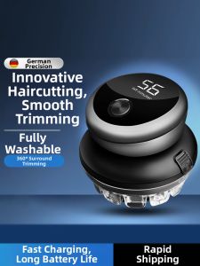 Electric Hair Clipper Mens Short Haircut Device Automatic Hair Trimmer Self-service Head Shaving Small Flying Saucer 1307T